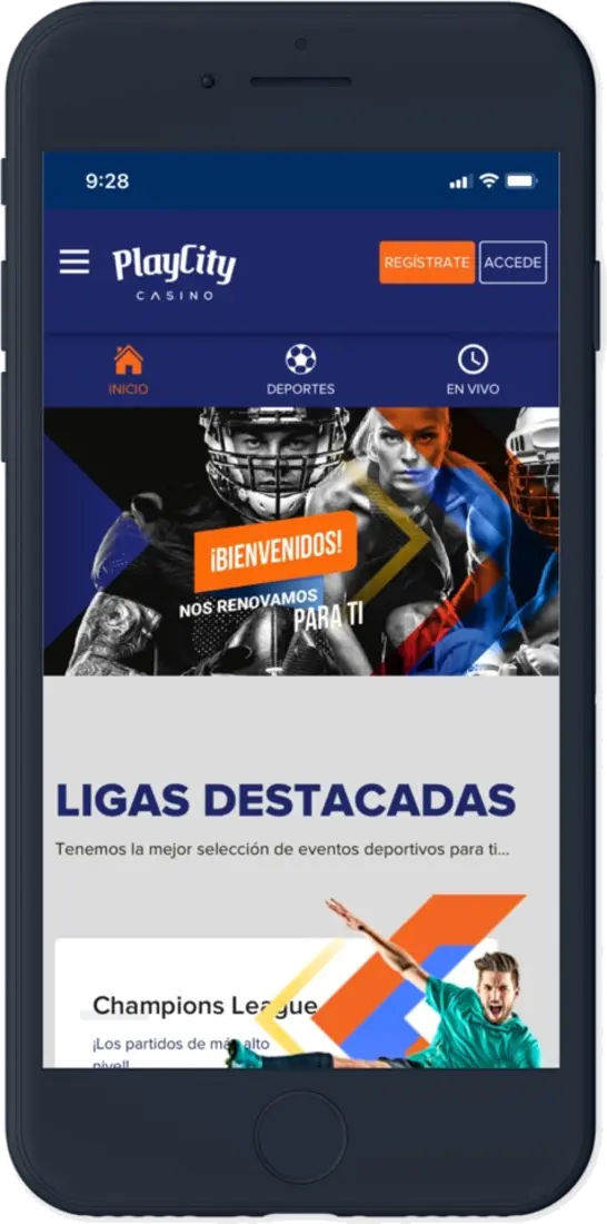 App de PlayCity en un iPhone