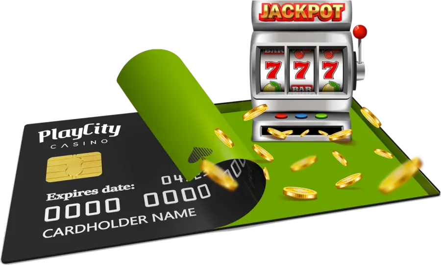 Tarjeta PlayCity Casino y máquina tragamonedas